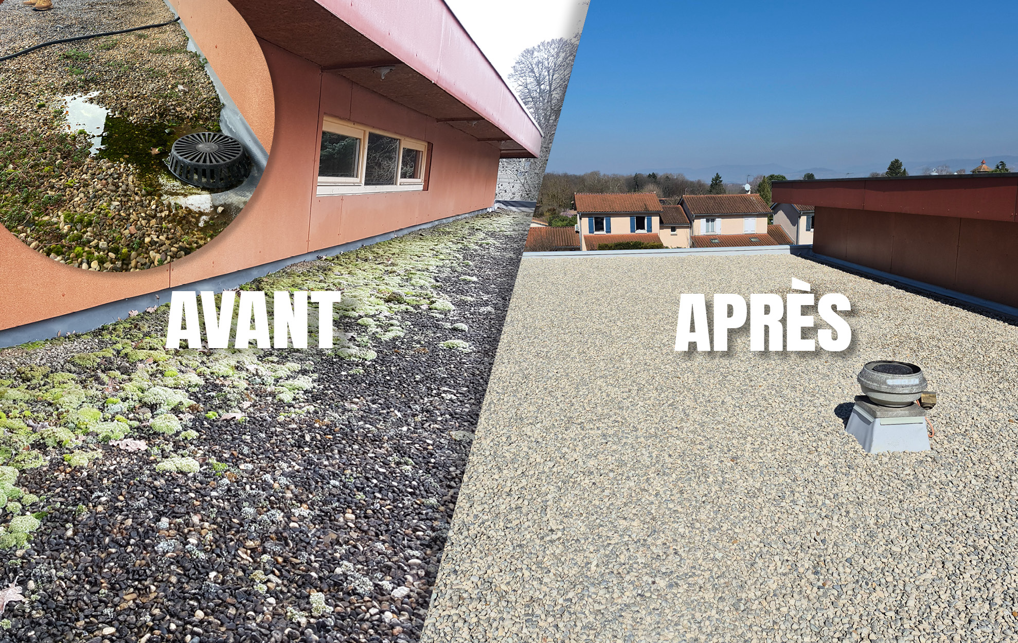 Rénovation étanchéité terrasse de l'Ecole de Fareins