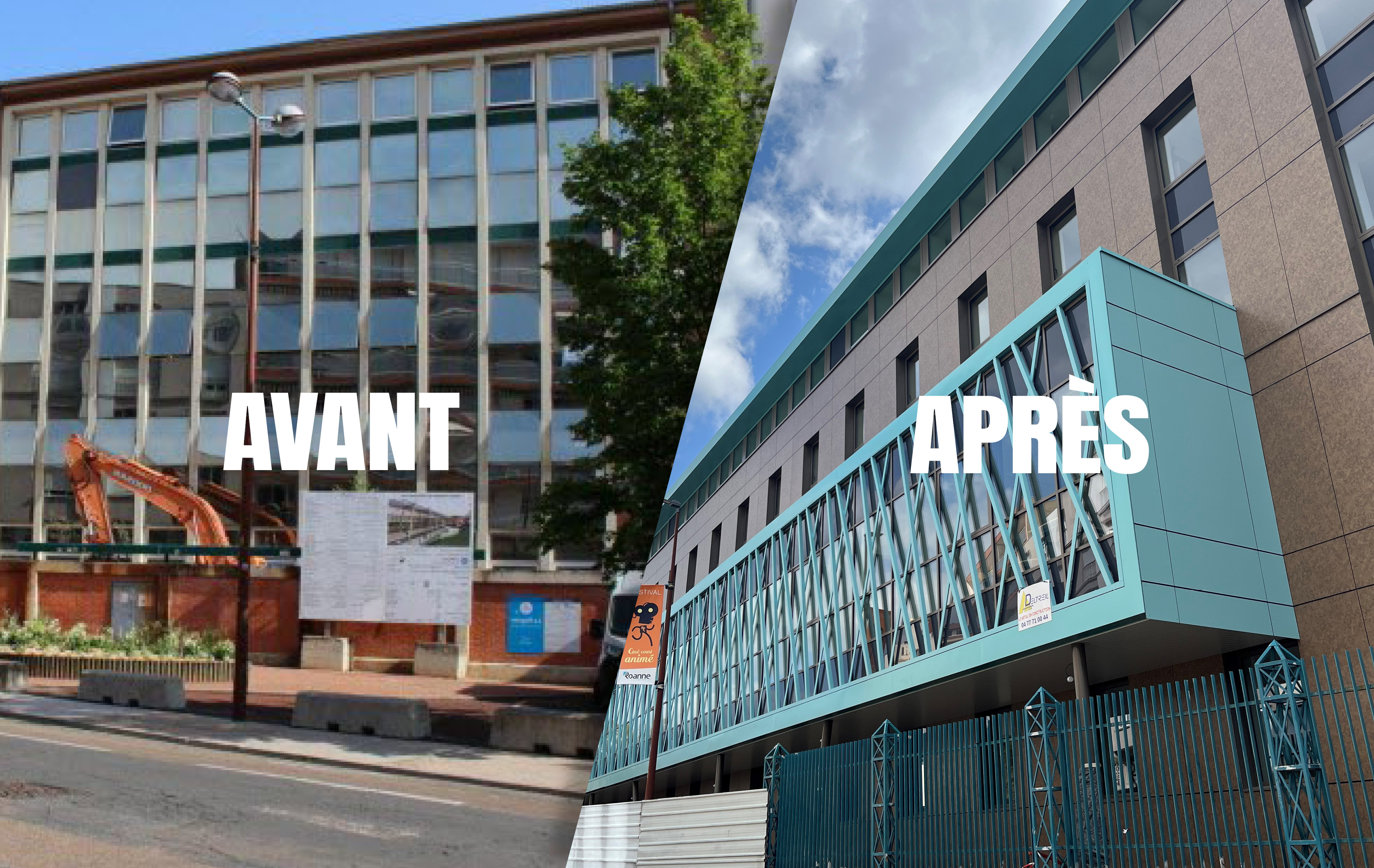 Rénovation du bardage du Lycée Jean Puy à Roanne, par Etancoba